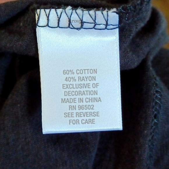 DB established 1962 🖤 Black LS Tunic With Cream Embroidery on Mesh WM - Picture 8 of 9